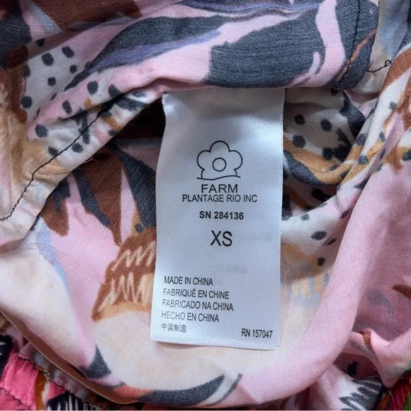 Farm Rio x Anthropologie Pants Womens Size XS Tropical Fruit Print Rayon Viscose - Picture 15 of 16